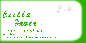 csilla haver business card